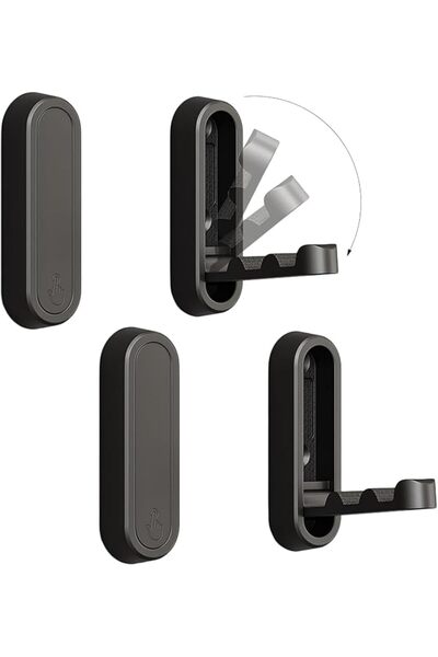 NIUBI Wall Hooks, Foldable, 4PCS, Robe and Towel Hooks, Made from sturdy zinc...