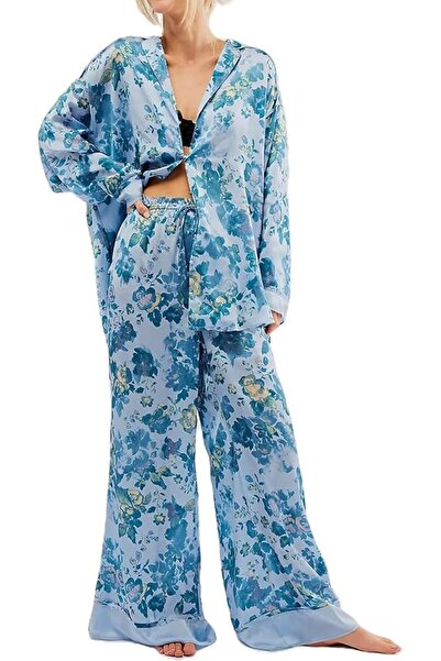 GENERAL Yimoon Satin Pajama Set for Women Silk Pajamas Set 2 Piece Floral Cut...