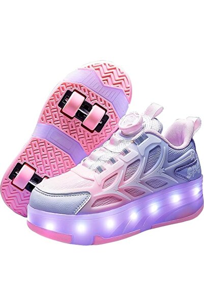 GENERAL Roller Skate Shoes for Girls Boys With Led Light Up, Double Wheels Sh...