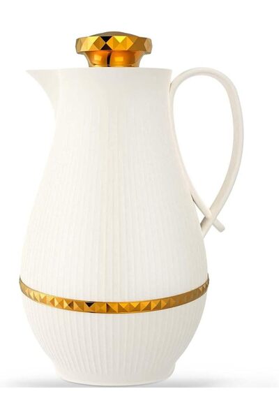 NALACAL Arabic-Style Insulated Thermal Coffee Carafe 33 oz with Glass Liner a...