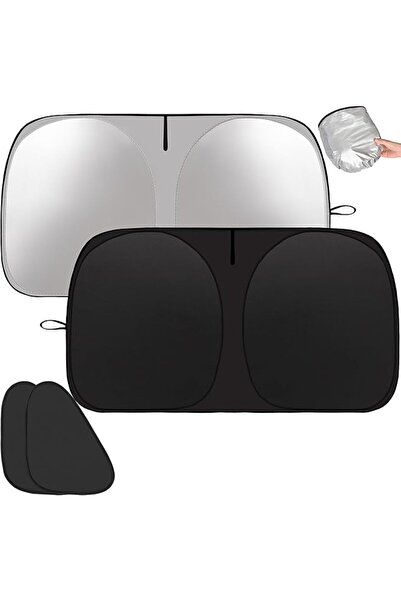 GENERAL Car Windshield Sun shade 145×80cm with Side Window Shade | UV & Heat ...