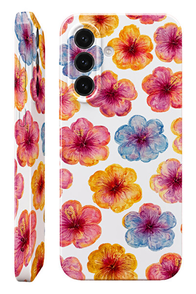 WANNA PROTECT Samsung A25 Hibiscus Protect Slim Parlak Tam Kaplayan Baskı Kam...