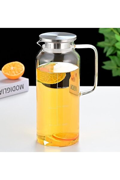 GENERAL Glass Pitcher,1.8 Litre Glass Jug with Sealed Lid,Beverage Pitcher fo...