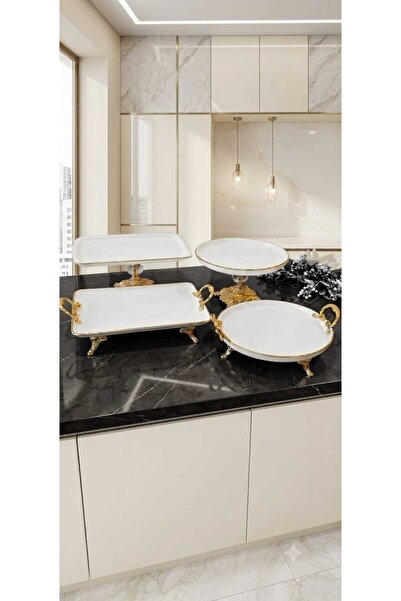 Buldem 4 Piece Original Porcelain Presentation Set |   Stylish Serving and Ca...
