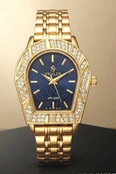 SMAKER WR30M Analog Quartz Watch – Crystal-Decorated Classic Round Dial Fashi...
