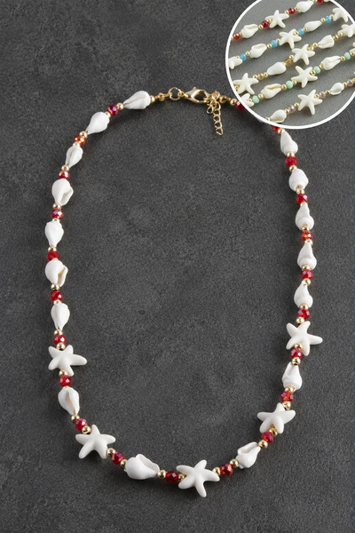 SORA GROUP Sea Star Crystal Natural Stone Necklace