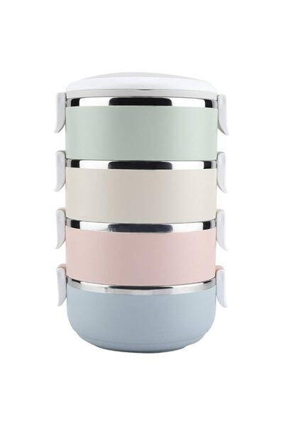 Generic 4 Layer 2800ml Stainless Steel Lunch Box, Leakproof | Modular stackab...