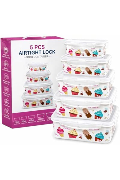 Generic PCS Airtight Lock Food Storage Containers Set with Lids – BPA Free Le...
