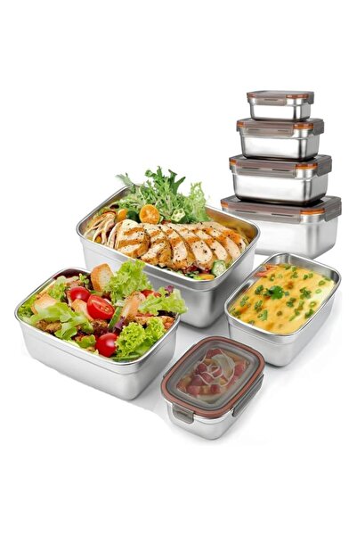 Generic Food Storage Containers with Airtight Lids,Stainless Steel Bento Lunc...