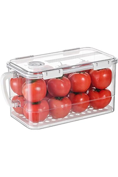 Generic YAH Durable Fridge Container with Lid, Impact-Resistant, Airtight Loc...