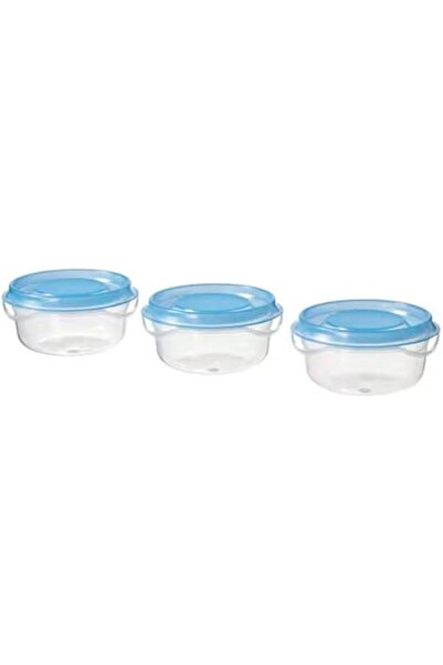 Generic Pruta Food Containers, Transparent/Blue, 70 ml, Pack of 3