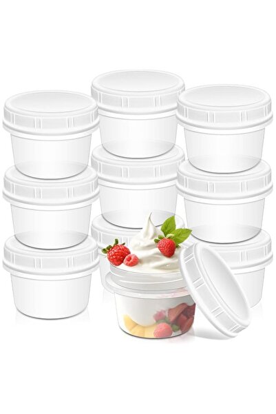 Generic Plastic Containers with Screw Lid, 4 Oz Small Food Storage Freezer Co...