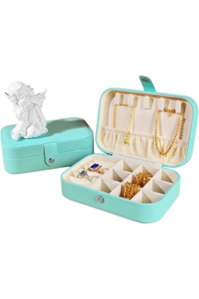 GENERAL PU Leather Travel Jewelry Case, Small Jewelry Box Portable Jewelry Tr...