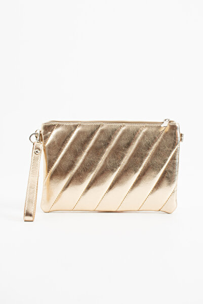 DEV 3 ADAM Women's Portfolio Bag with Gold Side Embroidery and Wrist Strap