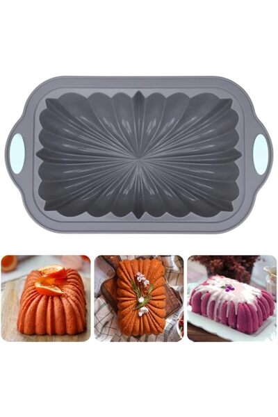 Generic Silicone Almond Cake Loaf Pan, Classic/Elegant Silicone Bread Baking ...