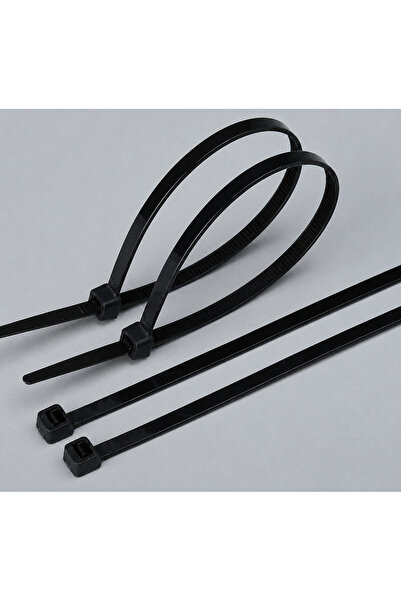 NEXTRA 3.6x300 mm Kablo Bağı - Siyah Cırt Kelepçe - Plastik Kelepçe (25 Adet)