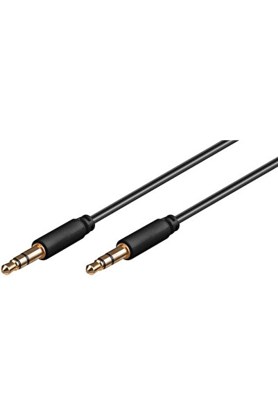 MicroConnect Καλώδιο Jack 3.5mm - Αρσενικό σε Αρσενικό, Μαύρο, 1μ