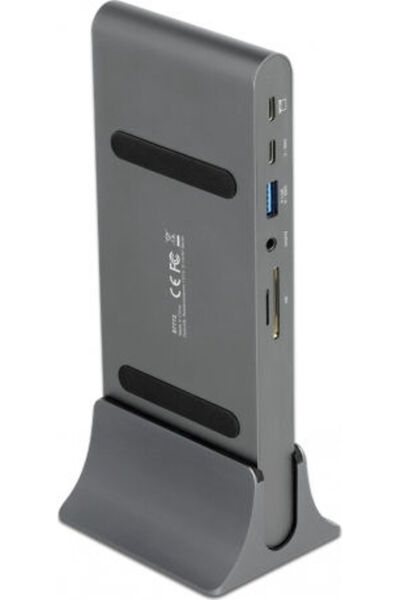 DELOCK Σταθμός σύνδεσης USB-C με HDMI, DisplayPort, 4K, PD, Ethernet και σύνδ...