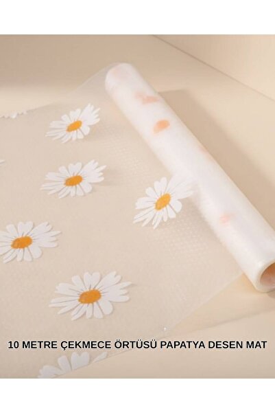 pınaxar 10 Meter Daisy Patterned Easy-To-Clean Drawer Mat