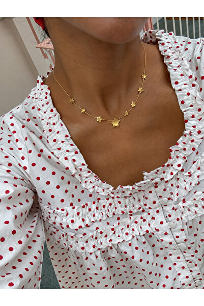 Markiz Takı Multiple Star 316L Steel Necklace 45 cm + 5 cm