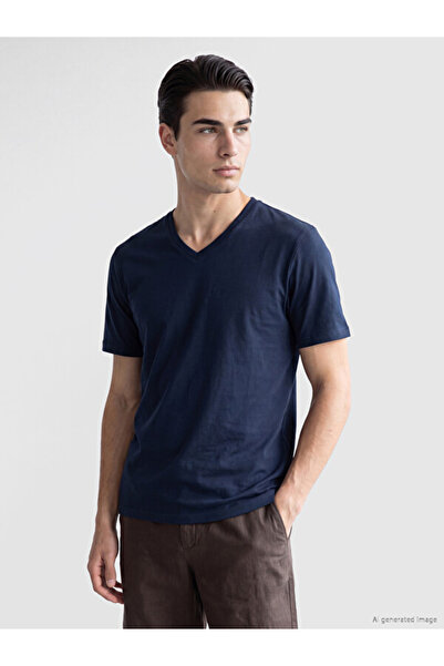 LC Waikiki Quality Parts from Çelebi Store V Planting Combed Cotton Men's T-S...