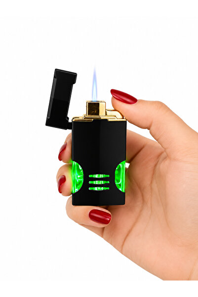 ONRSTORE Metal Gaz Dolumlu LED Işıklı Çakmak Premium Hediyelik Model