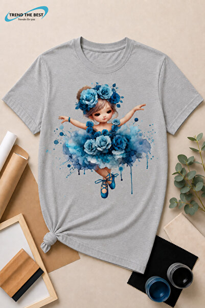 TREND THE BEST Trendin En İyisi Summer Ballerina Blue Rose Printed Girls' and...