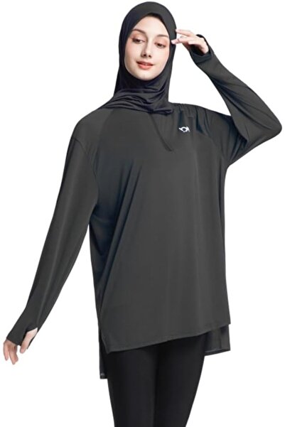 GENERAL قمصان نسائية محتشمة بأكمام طويلة سريعة الجفاف للرياضة واليوغا والجري ...