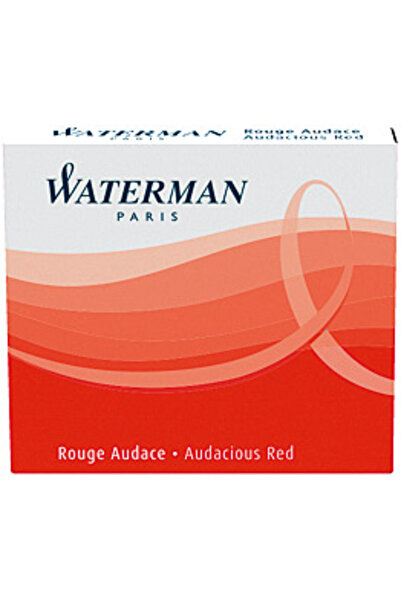 Waterman Mini Ink Cartridges Audacious Red Permanent, Set of 6, Waterman, S01...