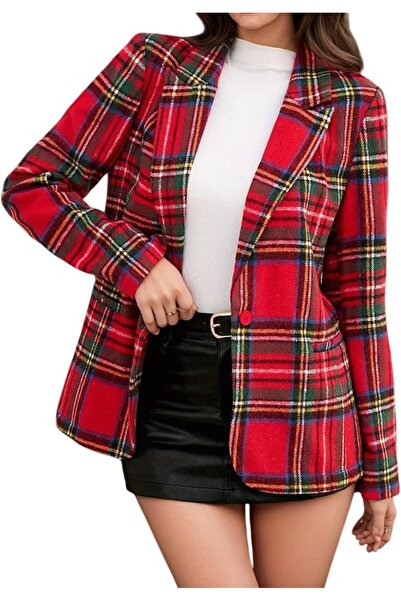 GENERAL MINTLIMIT Plaid Blazer Jacket for Womens Long Sleeve 2026 Work Office...