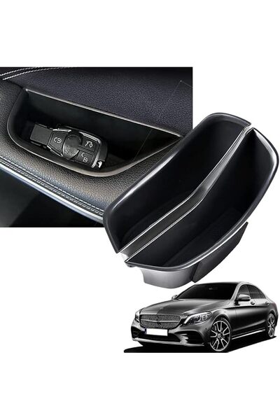 Generic Rear Row Door Side Organizer Storage Box Compatible With Mercedes-Ben...