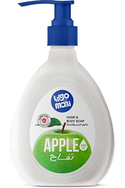 MOBI Liquid Hand and Body Soap, Apple Scent, 450 ml