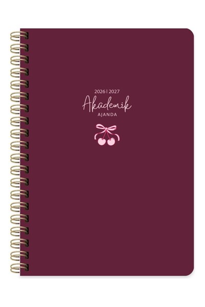 Keskin Color Akademik Ajanda A5 Spiralli - Kiraz 600213-99