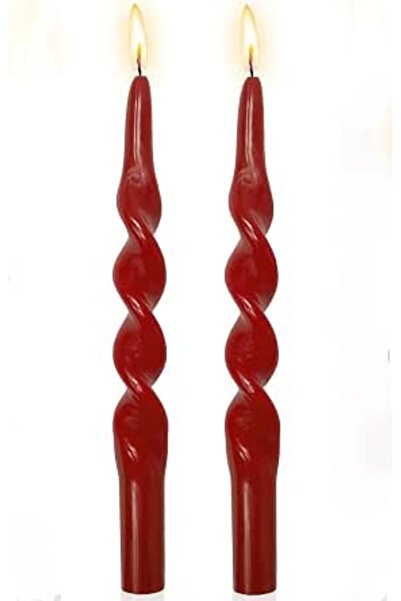 THE WHITE SHOP Spiral Taper Candles,Set of 2 Cute Candlesticks,Handmade Taper...