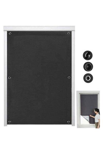 Arabest Blackout Window Shades,Portable DIY Window Blinds,Drill-Free,7 Suctio...