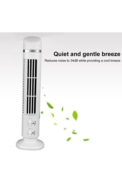 Morvena Picks Ventilator turn fără lamă - Ventilator de birou - Silențios și ...