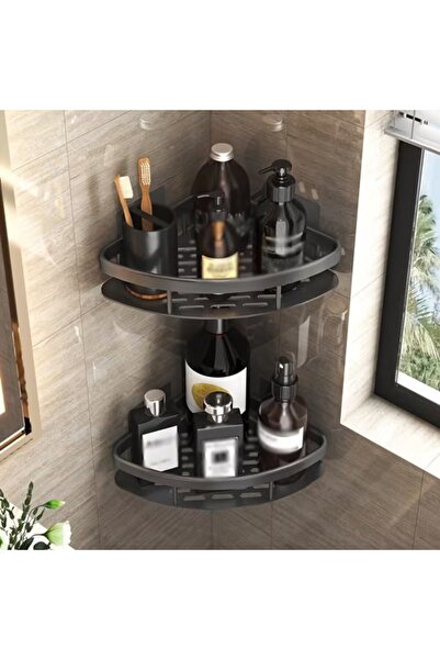 STARSTAR Two-piece no-drill bathroom and shower storage rack set - Multi-tier...