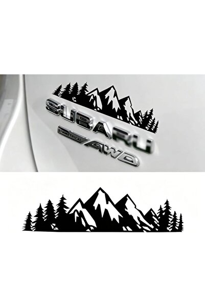 Generic Black Mountain and Tree Silhouette Car Decal Sticker, Waterproof, for...