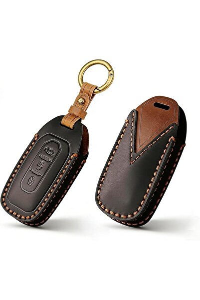 sheful Car Key Fob Case, Leather Smart Car Key Fob Cover Compatible with Ford...
