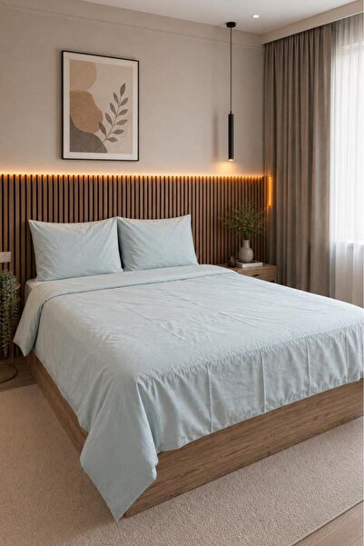 Çeyiz Diyarı Daily Cheap 3 Piece Double Duvet Cover Set 200X220 Sage