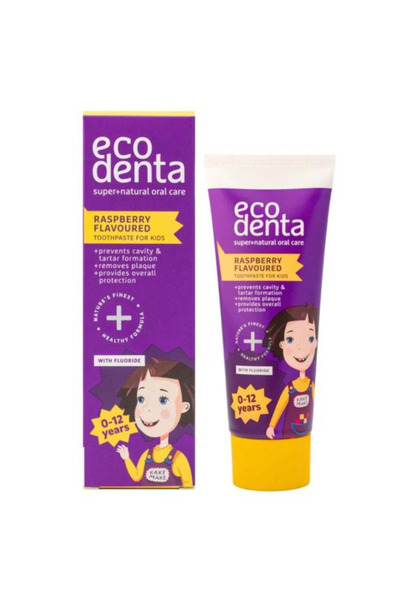 Ecodenta Anti-Caries Toothpaste with Raspberry Flavor for Children, 75 ml