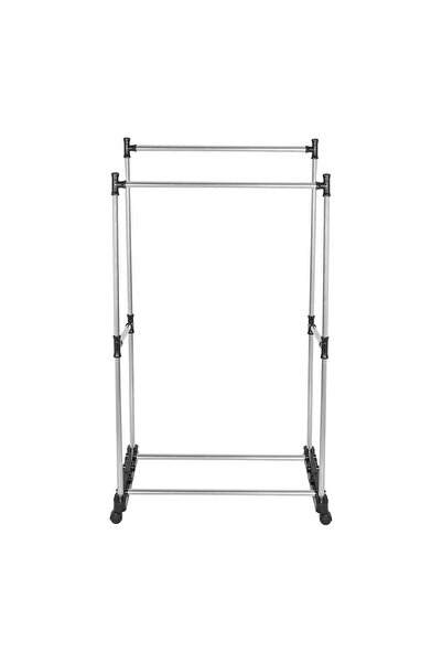Lacoz Double Pole Adjustable Stainless Steel Telescopic Clothes Rack