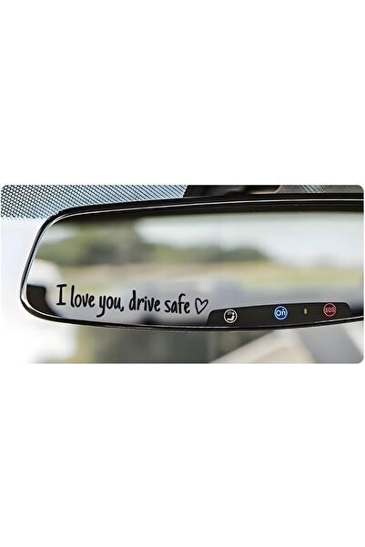GENERAL 3 PCS "I Love You Drive Safe" Car Stickers (Black) – Waterproof PET R...