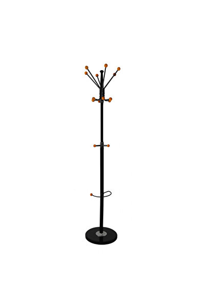 OFFICE products Kovový věšák se 14 háčky, mramorová základna, stojan na deštn...