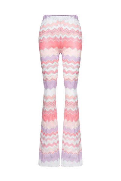 Sandshaped Lunessa Örgü İspanyol Paça Pantolon Zigzag Metalik Soleia