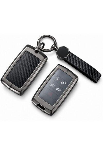 Generic 5-Button Carbon Fiber Style Zinc Alloy Key Fob Cover Compatible with ...