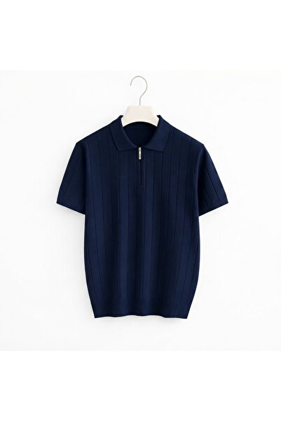 zs zaos fashion Men's Short-Sleeved Summer Polywool Knitwear T-Shirt Basic T-...