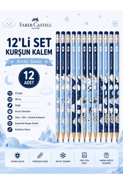 Faber Castell 12 li 2B kutup serisi kurşun kalem