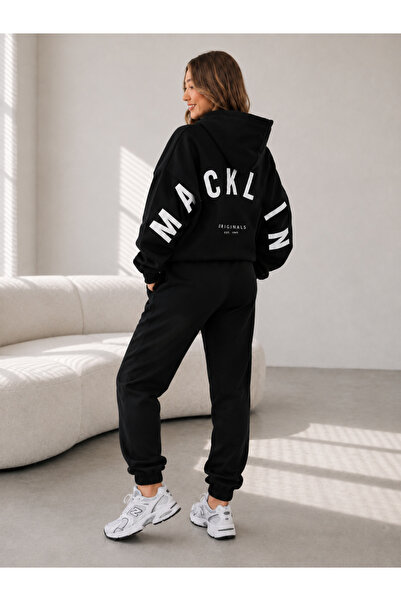 macklin Set de trening unisex, pentru femei și bărbați, cu glugă, supradimens...