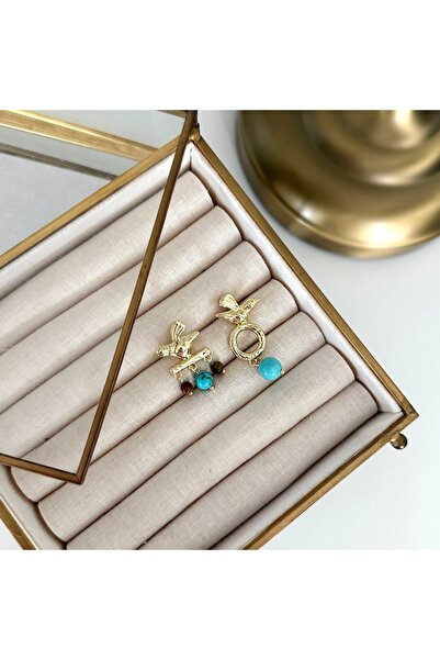Alice İsstanbul Turquoise Beaded Bird Earrings